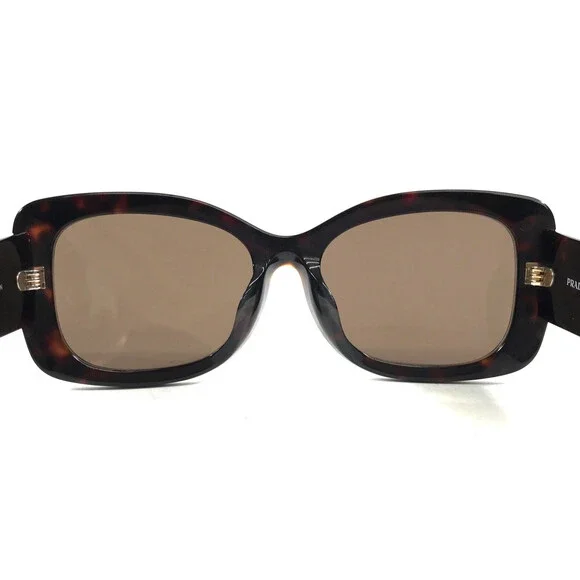 Prada Sunglasses SPRA08-F 16N-5Y1 Dark Tortoise Asian Fit Frames w/ Brown Lenses